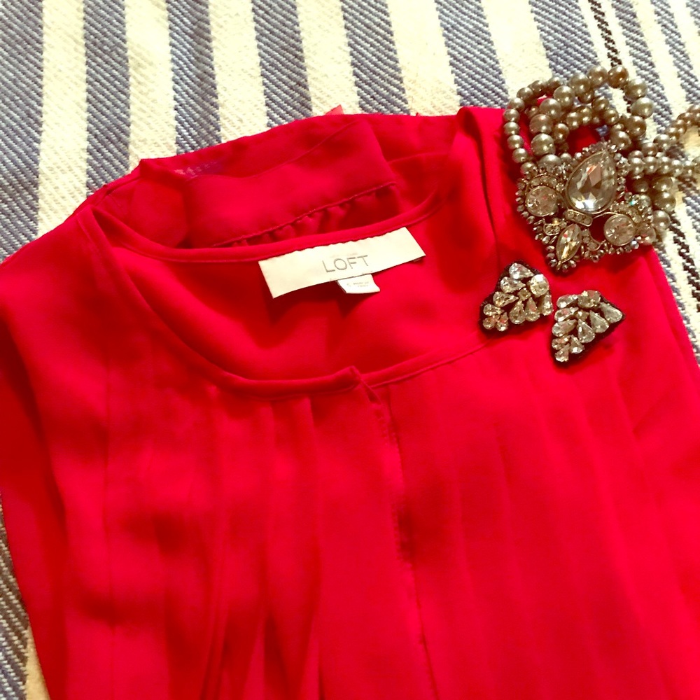 Red loft blouse